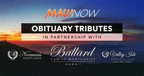 Mary Bedoya Booker, of Honolulu, passed away on December 23, 2022. . Maui news obituaries 2022